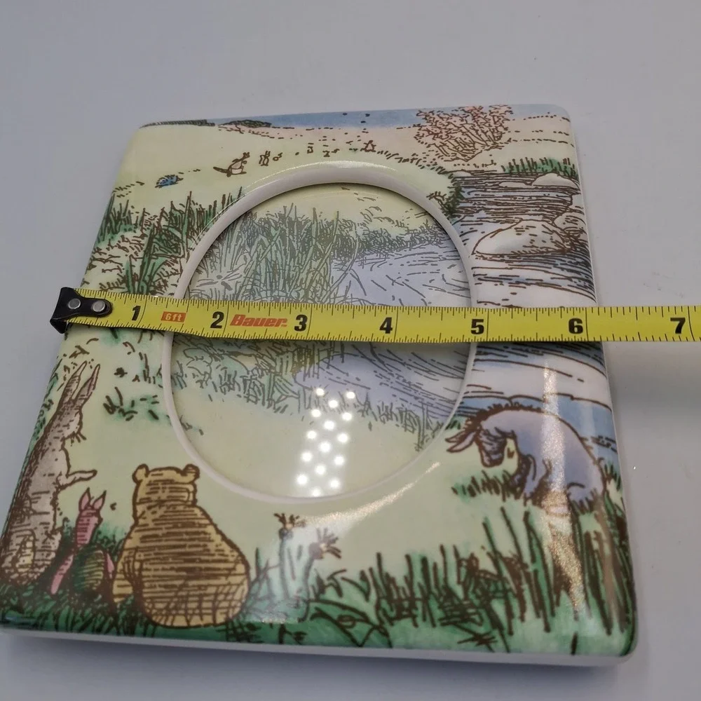 Classic Winnie the Pooh Ceramic Retired 1990's HTF Frame By the Stream Charpente